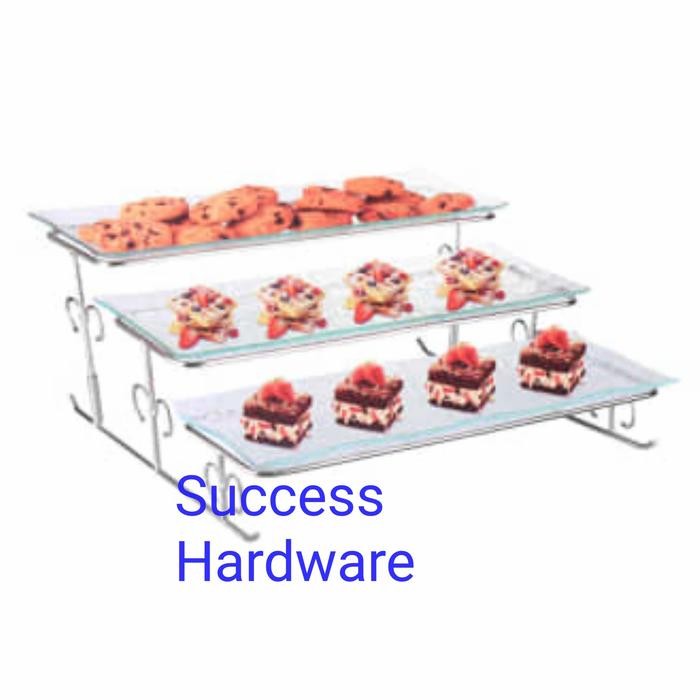 Populer Krishome Wadah Tempat Saji Kue Cakue Bolu 3 Wadah Saji Kaca 3 Tingkat