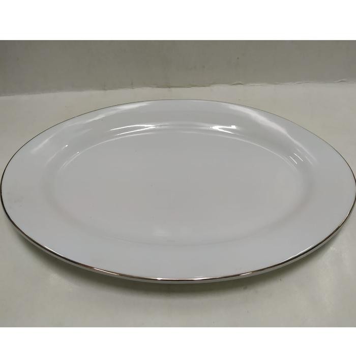 Murah Piring Saji Ikan Oval Keramik 14 Inc 35Cm I Piring Keramik Oval 14"