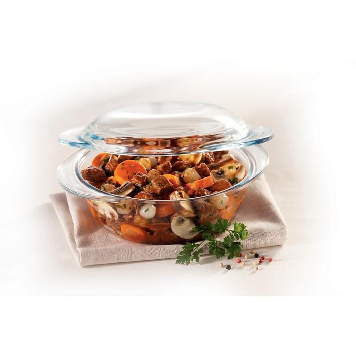 Mantab Marinex Tempat/Wadah Makanan Casserole Dengan Tutup Kaca 1,9L