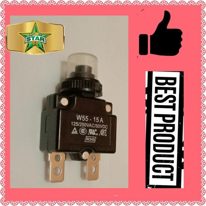 Overload switch protector 15 ampere WOKEMA pompa satelit 15a