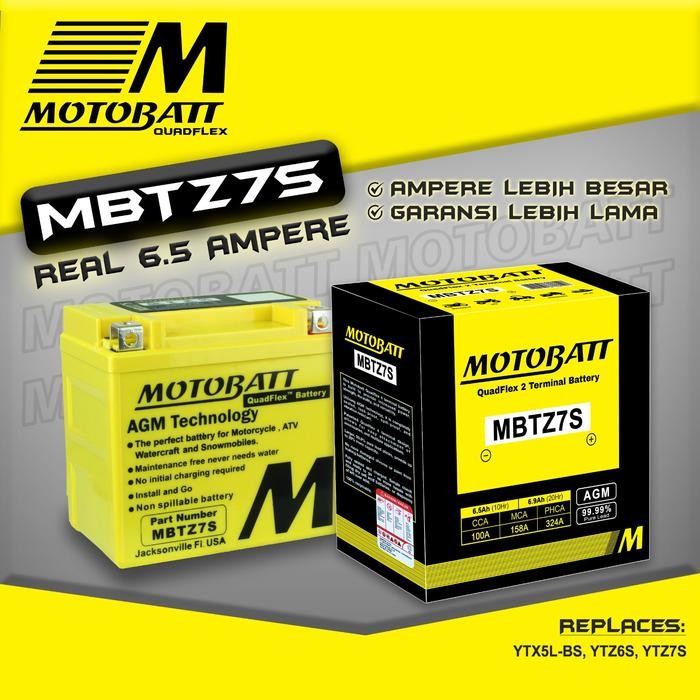AKI MOTOBATT QUADFLEX MBTZ7S SATRIA FU 150 / GSX R 150 / GSX S 150 - 12V6.5AH ORIGINAL