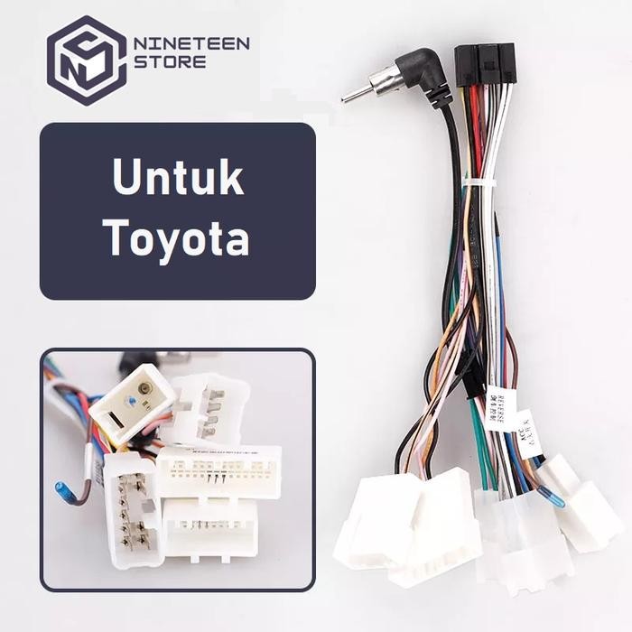Kabel Soket Toyota Calya Innova Sienta Velos Vios PNP Headunit Android