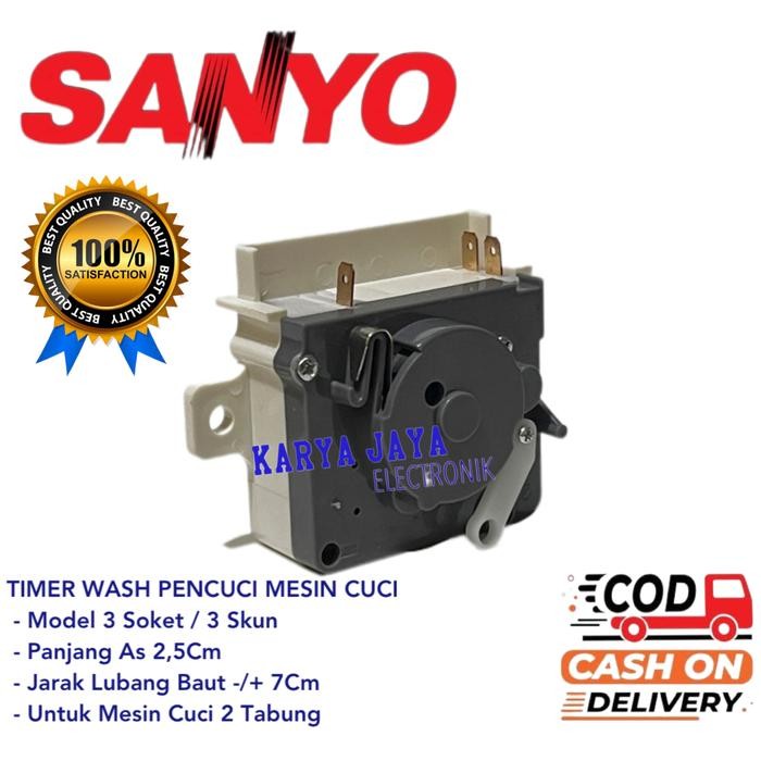 Timer Mesin Cuci SANYO Timer Wash 3 Socket Mesin Cuci Sanyo 2 Tabung