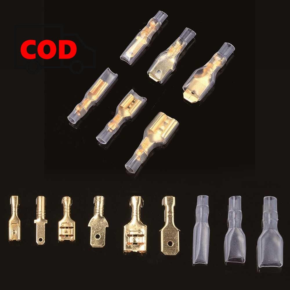 Set Skun Terminal Gepeng 315PCS Konektor Kabel Listrik Penyambung Kabel Insulasi Kotak Penyimpanan L