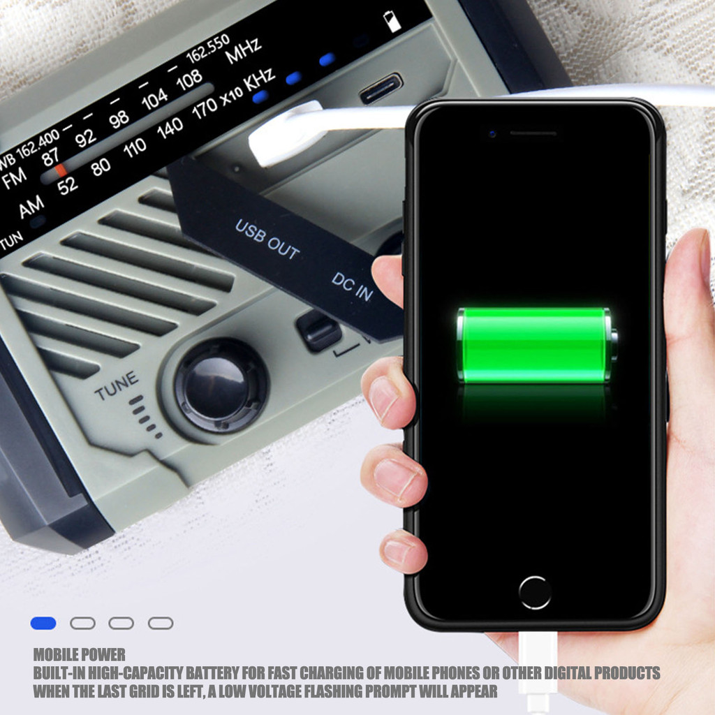 Terlaris, Radio Cuaca Darurat NOAA 2000MAh Senter LED & Lampu Baca