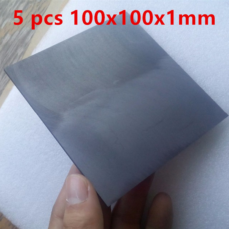5pcs100x100x1mm Graphite plate  sheet Ingot EDM Graphite Blank Plate