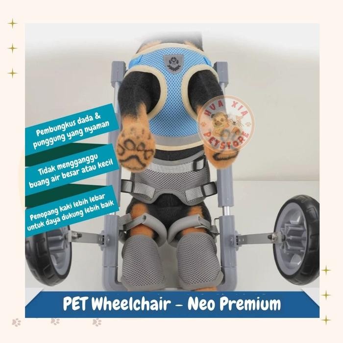 PET WHEELCHAIR KURSI RODA ALAT BANTU JALAN KUCING ANJING - NEO PREMIUM