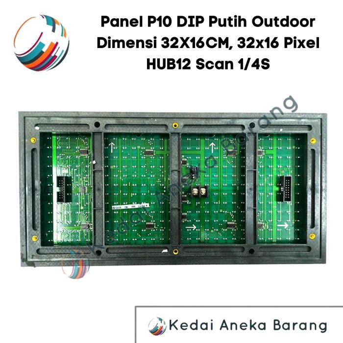 Panel Module Modul Led P10 Running Text Dip White Putih Outdoor