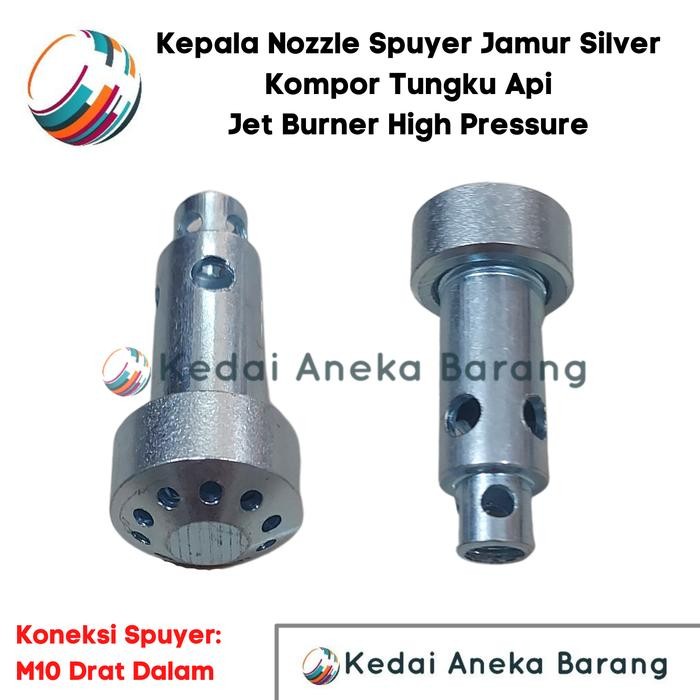 Kepala Jamur Silver Spuyer Kompor Burner Tungku Api High Pressure Gas