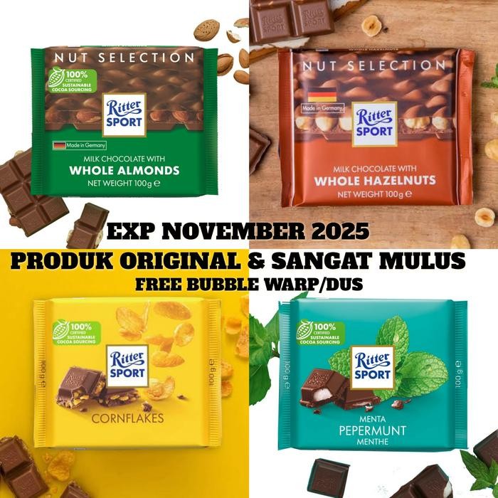 

New ritter sport chocolate 100gr all varian