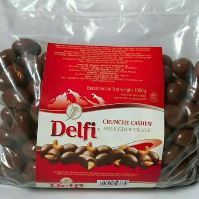 

COKLAT DELFI ALMOND 500GRAM COKELAT DELFI CRUNCHY CASHEW COKLAT KILOAN 500GRAM New