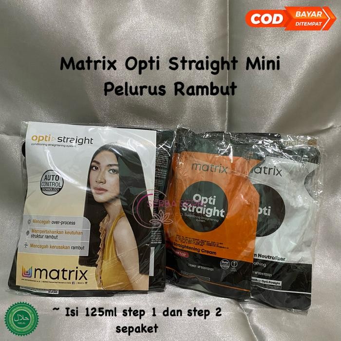 Mini Matrix Opti Straight 125Ml Matrix Smoothing Resistant Normal Pelurus Rambut / Matrix Smoothing