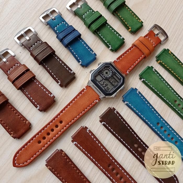 Terlaris Tali Jam Tangan Kulit Casio AE-1200WH AE-1200WHD Handmade Strap Watch SALE