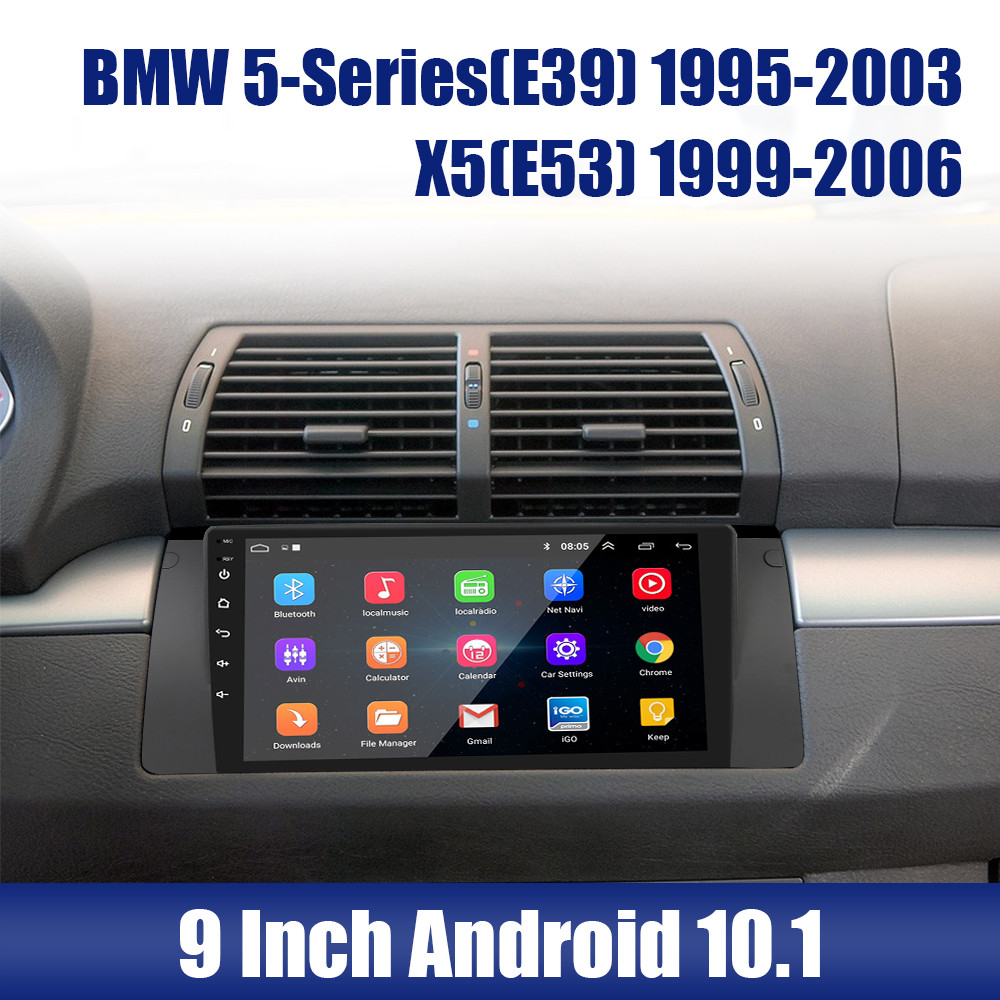 9 Inch Android 10.1 2 Din For BMW 5-Series(E39) 1995-2003 X5(E53)
