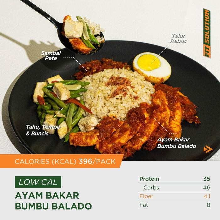 

LOW Cal Ayam Bakar Bumbu Balado "Chicken Breast" Low Calories Healthy Prep Meal Catering