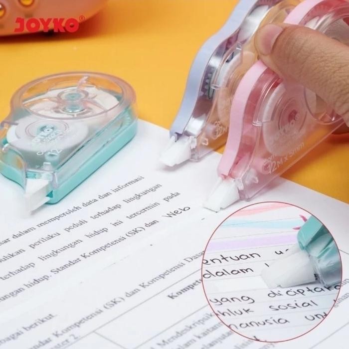 

joyko correction tape tipex kertas ct-522 pastel @1ktk=12 pcs kode 657