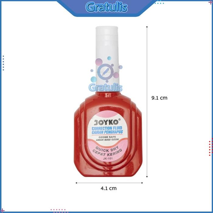 

tip ex cair joyko [jk-101/1 pack] / tipe x fluid penghapus pulpen / corection tape / tipe-x 1 pak