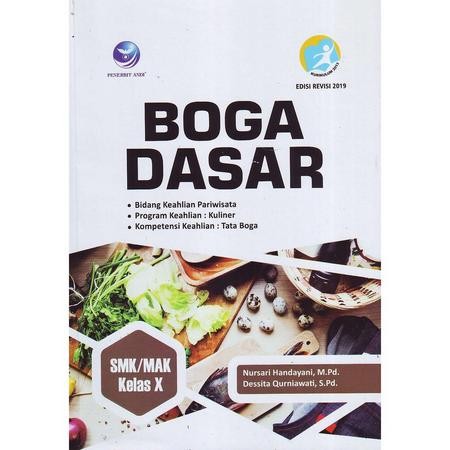 

Ready Buku Boga Dasar, Kompetensi Keahlian : Tata Boga, SMK/MAK Kelas X