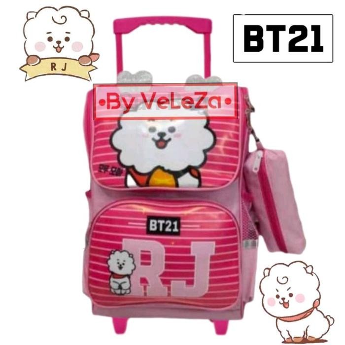 PALING MURAH. TAS RANSEL TROLI ANAK KARAKTER BTS TAS SEKOLAH ANAK TK SD TAS RANSEL TROLI ANAK