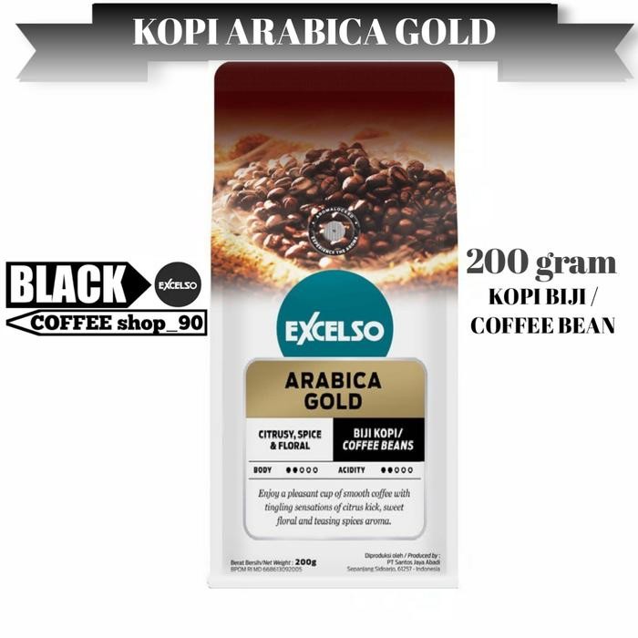

KOPI EXCELSO ARABICA GOLD 200 GRAM (BIJI KOPI/COFFEE BEANS)