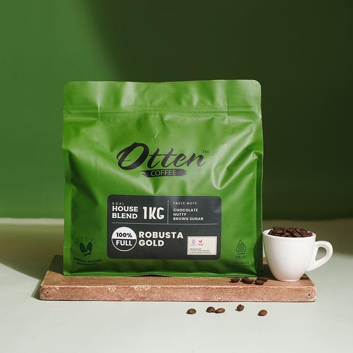 

100% FULL ROBUSTA GOLD HOUSE BLEND 1KG - BIJI / BUBUK KOPI KOMERSIAL HOUSE BLEND ROBUSTA OTTEN