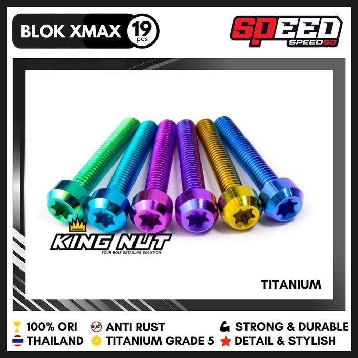 

Terlaris Titanium Probolt Baut Blok Yamaha Xmax Grade 5 King Nut Thailand
