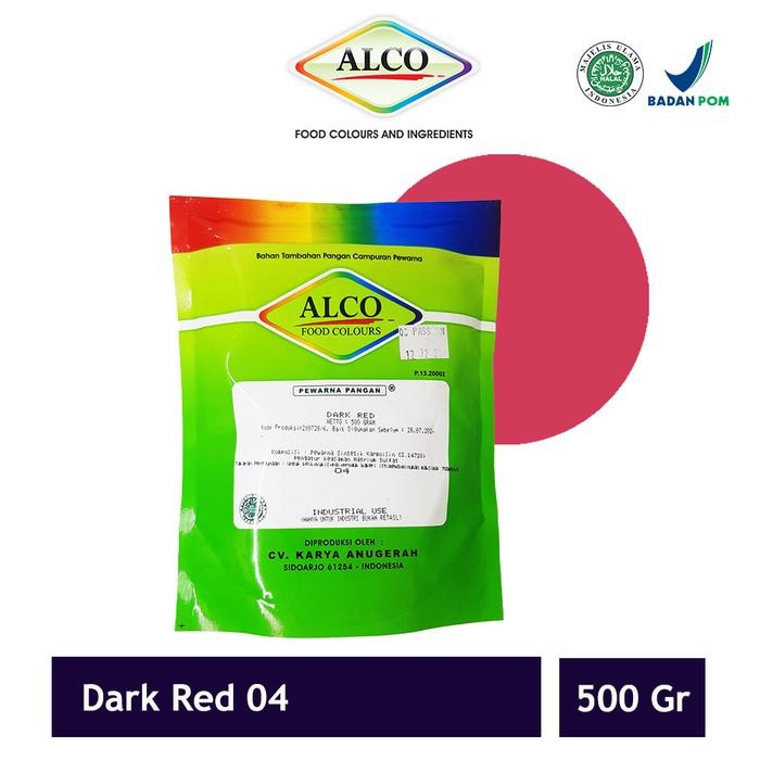 

FREShBgt- Pewarna Makanan Kue Bubuk ALCO 500 gr Mixing Colour Warna Merah
