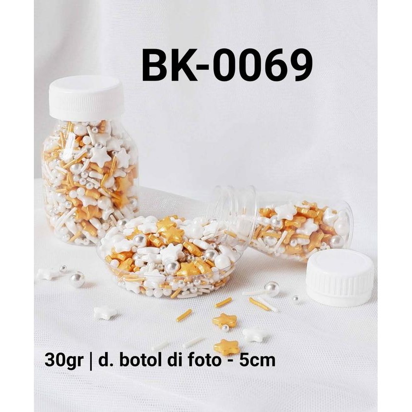 

FREShBgt- BK-0069 Sprinkles sprinkle sprinkel 30 gram mutiara bintang emas