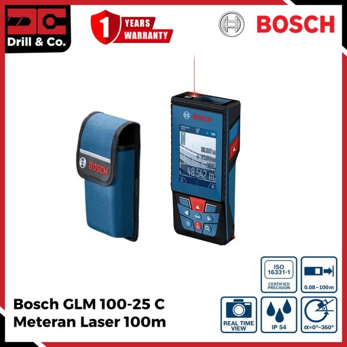 

Bosch GLM 100-25 C Laser Range Finder / Pengukur Jarak Laser 100m