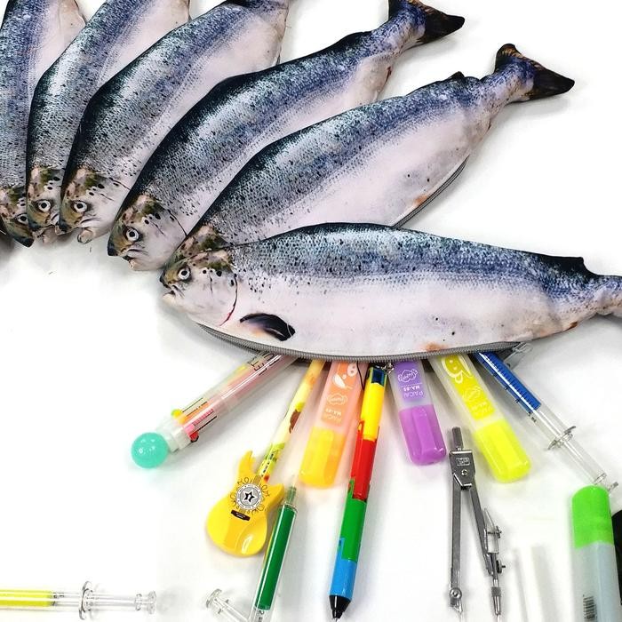 

Tempat Pensil Ikan Salmon Shrelo untuk yang Hobby Mancing Konten Kreator Fishing dan Makan