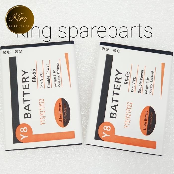 BATERAI BATRE BATTERY VIVO Y21 Y22 Y15 BK-65 DOUBLE POWER Y8