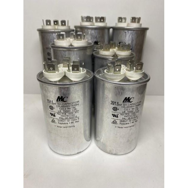 Kabel Kapasitor Ac Tabung 3 Pin Michicon Mc 12.5Uf 15Uf 25Uf 45Uf + 1.5Uf 2Uf 450V Capasitor Motor