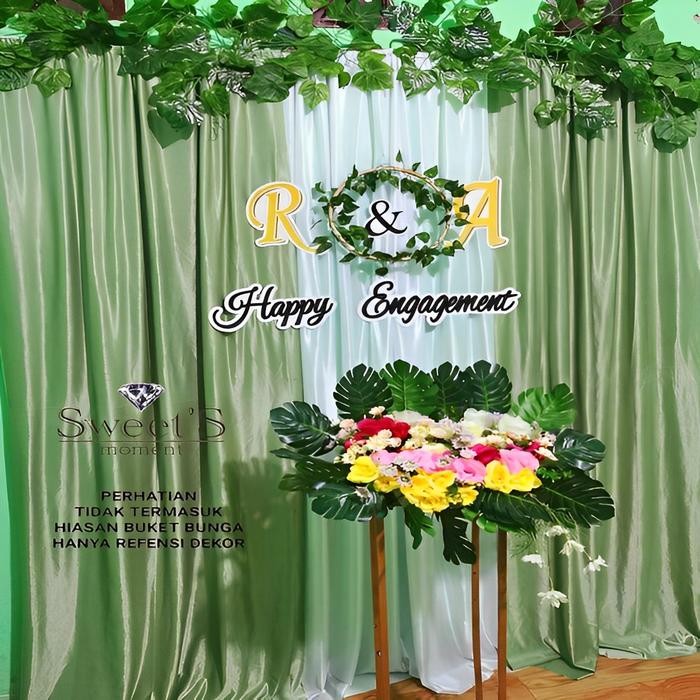 Paket Backdrop Lamaran Dekorasi Pesta Pernikahan Kain