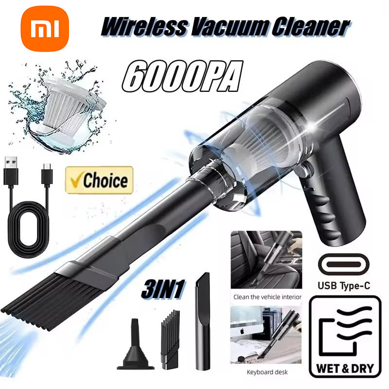 Xiaomi 6000Pa Car Vacuum Cleaner Wireless Vacuum Cleaner Strong Suction Handheld Vacuum Cleaner