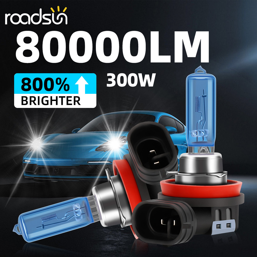 IMPORT 2Pcs Xenon Lamps 80000LM Super Bright Halogen Car Headlight 6000K Super White 12V H1 H4 H7