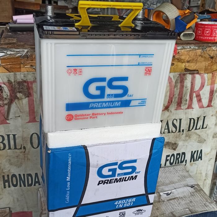 Aki Accu N50 12V 50Ah 50Amper 48D26R Aki Basah Gs Premiere