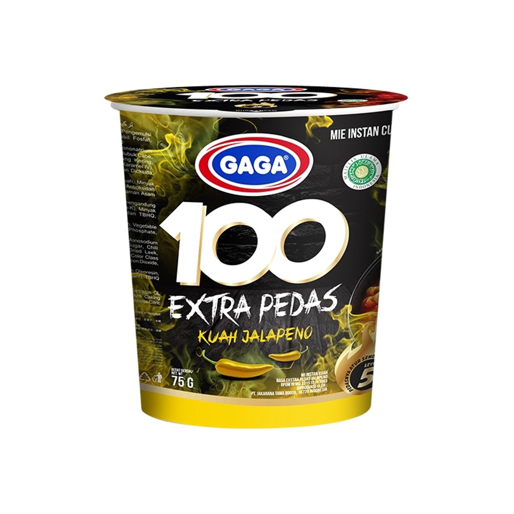 

Gaga Mie 100 Cup Extra Pedas Kuah Jalapeno 75 gram
