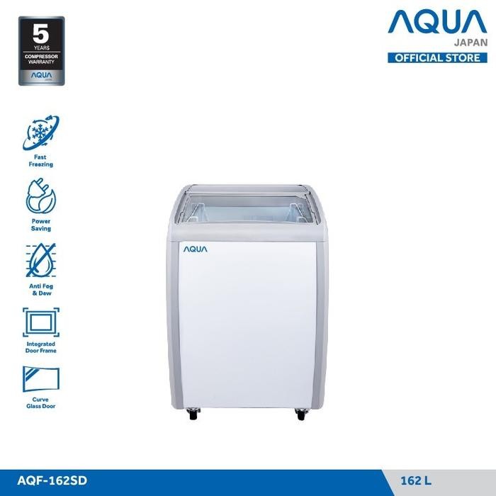 AQUA CHEST FREEZER AQF 162 SD / 162SD / 162-SD / 162 LITER Kode 568