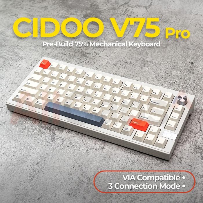 [Allthebest] CIDOO V75 - Pre-built 75% 81 keys Hotswappable Mechanical Keyboard