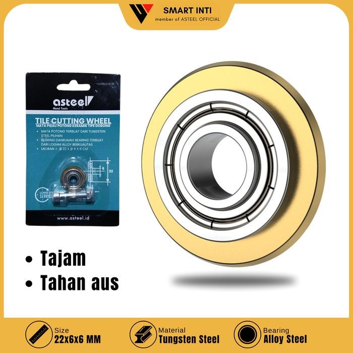 Mata Tile Cutter Blade Pisau Potong Keramik Granit Dorong + Bearing - Tile Cutter Wheel - Mata Pisau