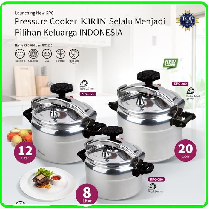 PANCI PRESTO KIRIN KPC SERIES PRESSURE COOKER/KIRIN Presto Kapasitas 4 liter - 12 Liter