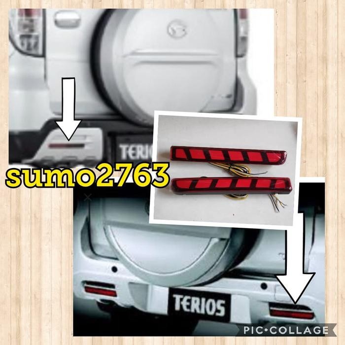 Sepasang Lampu Led Bumper Belakang/Reflektor Rush Terios 2014-2017