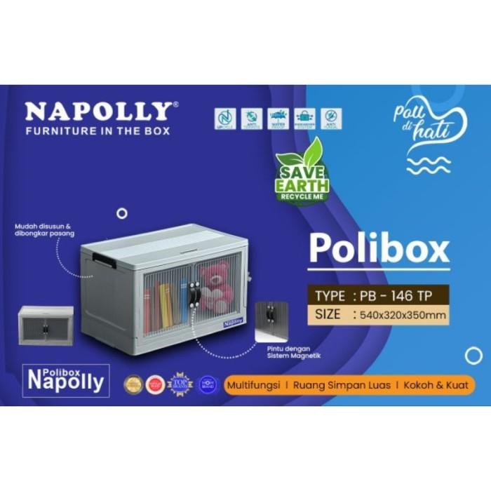 CARGO - Lemari Pakaian NAPOLLY RODA POLIBOX 5 SUSUN / Cabinet Pakaian Plastik RakSusun