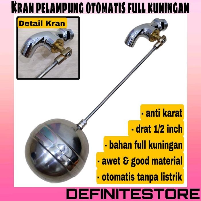 Kran Pelampung Otomatis Keran Pelampung Toren Pelampung Bak Air Tandon Toren Full Kuningan Anti