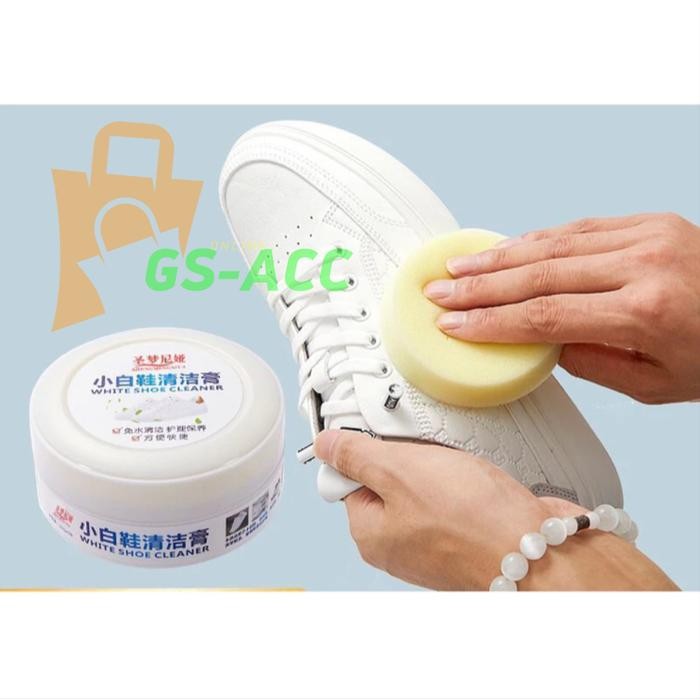 CREAM2in1 Sepatu PembersihBonus Spons White Cleaner Shoe Krim Pemutih *