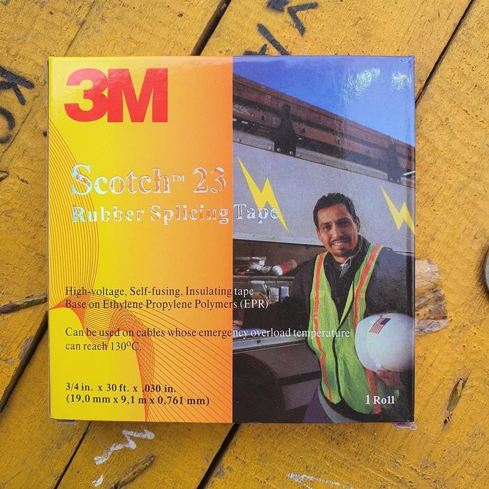 PREMIUM Isolasi 3M Scoth 23 / Rubber Tape 3M /Rubber Splicing Tape Tahan Panas