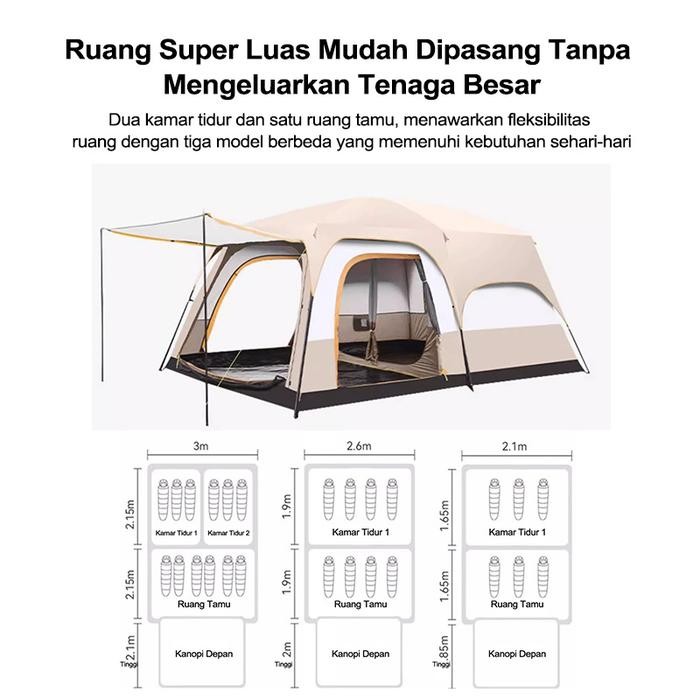 JF ID Tenda luar ruangan/Tenda camping besar/Tenda piknik luar ruangan/tenda besar/ Waterproof