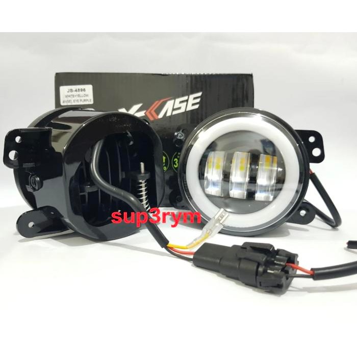Lampu Foglamp Led Daymaker 3.5 Inch 8D Led Angel Aye Ring Senja Fog Lamp Hi Lo Jauh Dekat