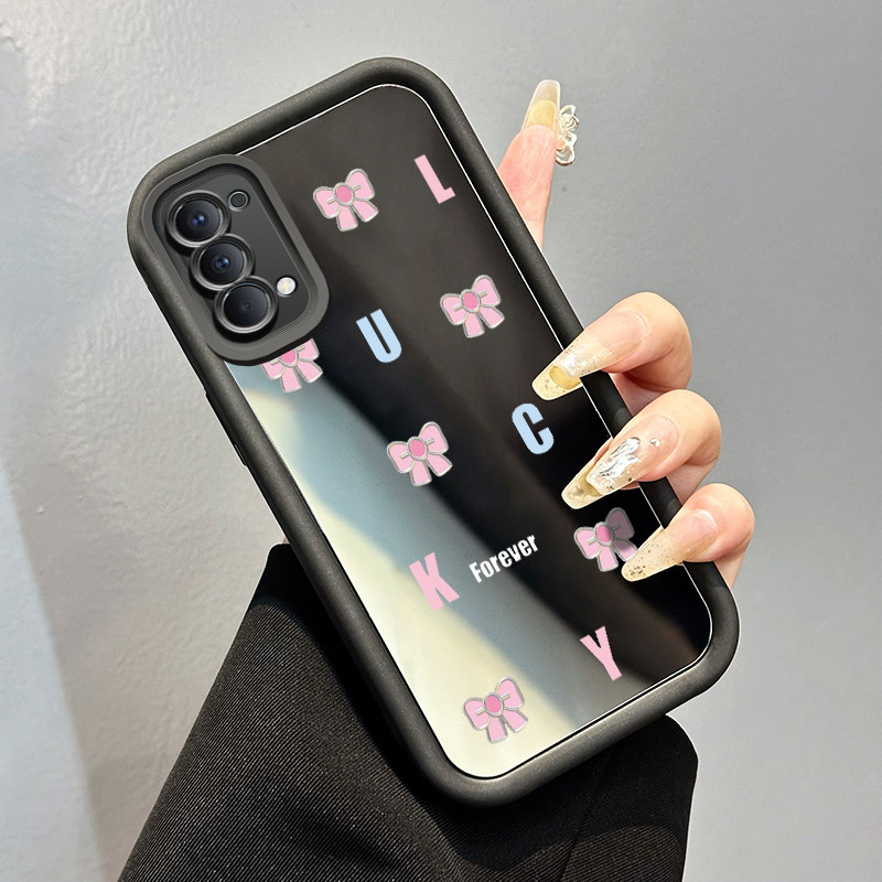Casing Hp OPPO Reno 4 4G Reno4 Reno 4 5G Case Casing HP cinta kecil Softcase cermin baru Kesing peli