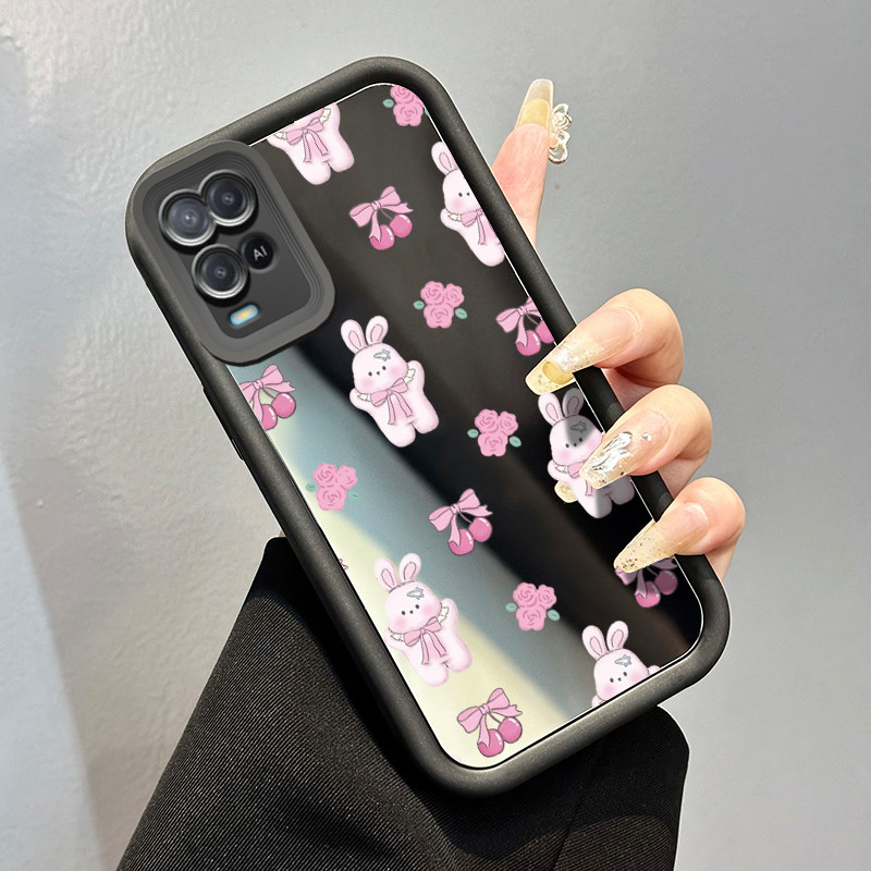 Casing Hp OPPO A54 Case Casing HP beruang layar penuh Softcase pelindung silikon Kesing cermin baru